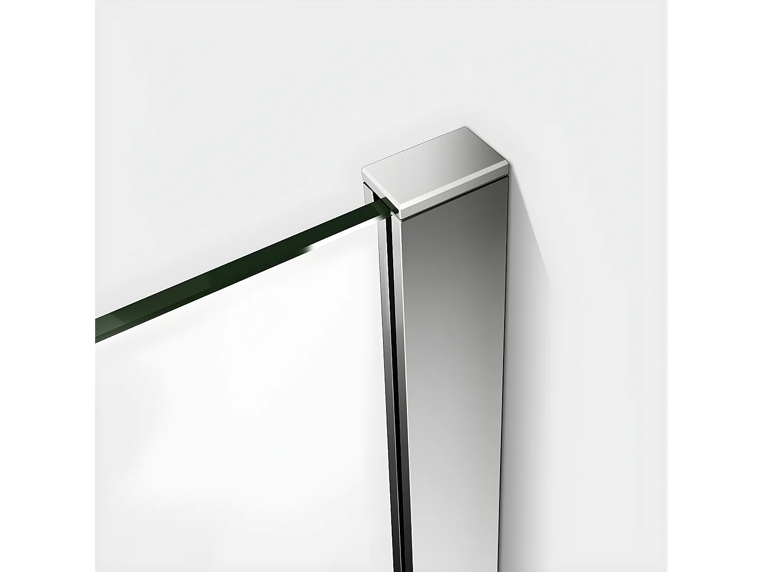 160x200cm+N Form: 90cm Stabilisator 8mm Nano Sicherheitsglas Walk in Duschwand Duschabtrennung Höhe 200cm