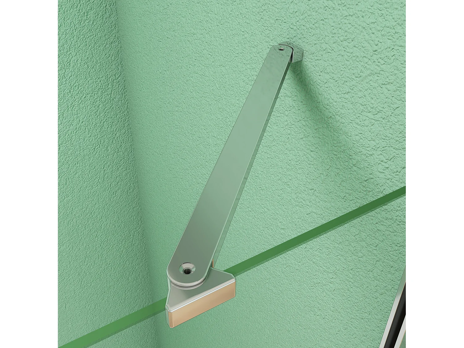 85x200cm+45cm Stabilisator 8mm ESG Sicherheitsglas Walk in Dusche Duschwand Nano Glas Duschabtrennung Höhe 200cm