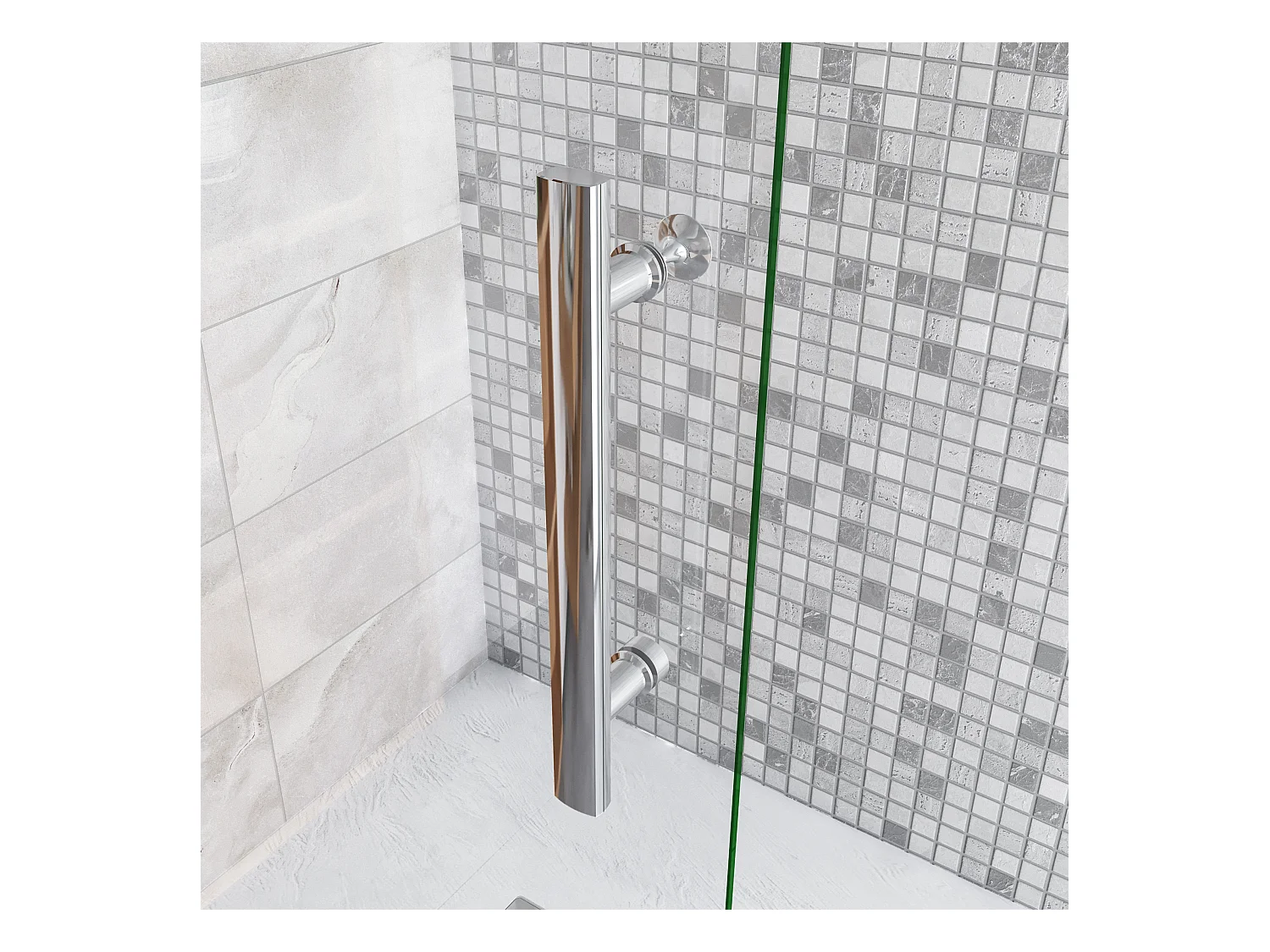 90x185cm Walk-In Duschabtrennung drehbar Duschwand 6mm Nano-ESG Duschkabine