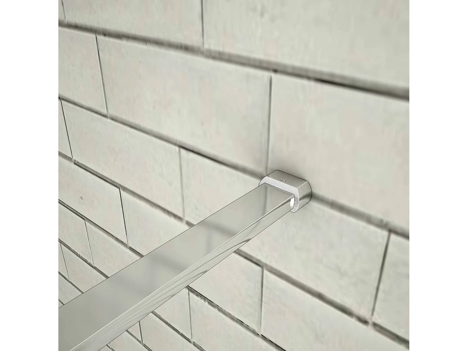 140x200cm+N Form: 140cm Stabilisator 8mm Nano Sicherheitsglas Walk in Duschwand Duschabtrennung Höhe 200cm