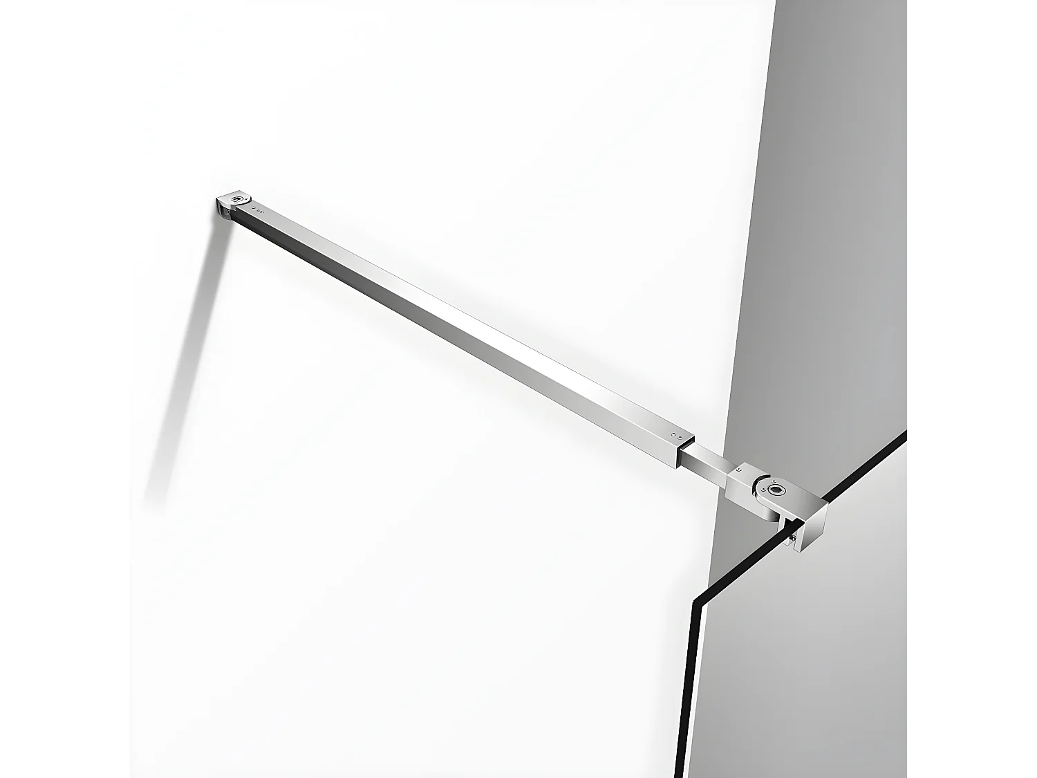 100x200cm+73-120cm Stabilisator 8mm Nano Sicherheitsglas Walk in Duschwand Duschabtrennung Höhe 200cm