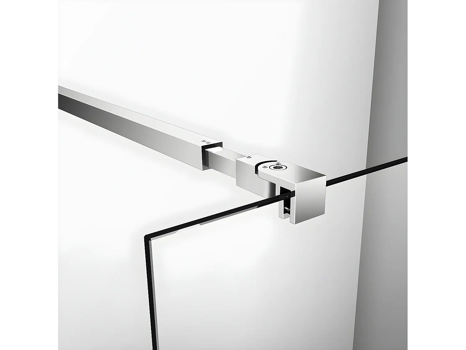 130x200cm+73-120cm Stabilisator 8mm Nano Sicherheitsglas Walk in Duschwand Duschabtrennung Höhe 200cm