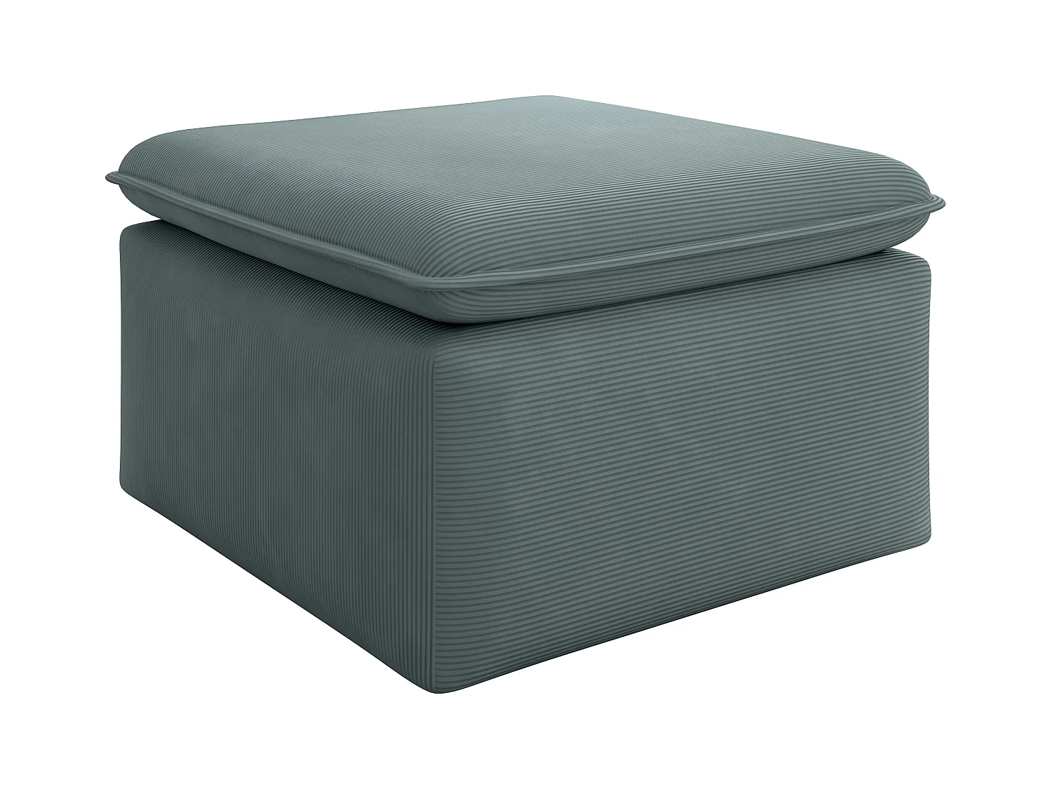 Hocker - Feincord - Blau - TEODORA