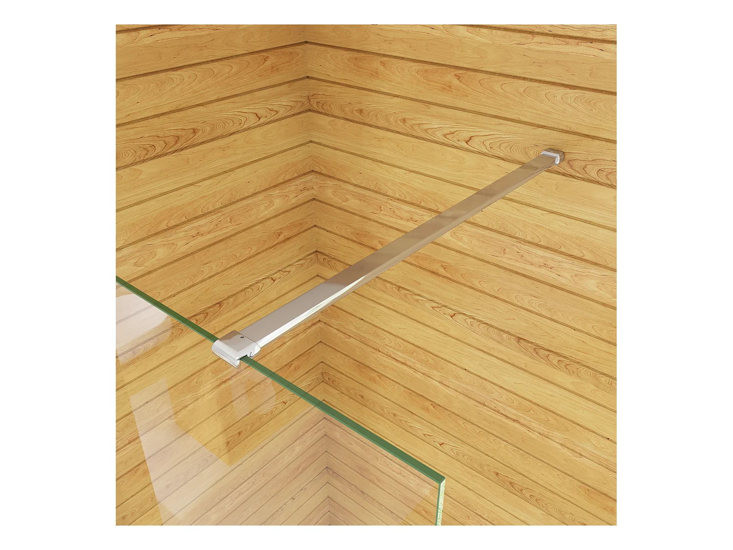 70x200cm+N Form: 90cm Stabilisator 8mm Nano Sicherheitsglas Walk in Duschwand Duschabtrennung Höhe 200cm