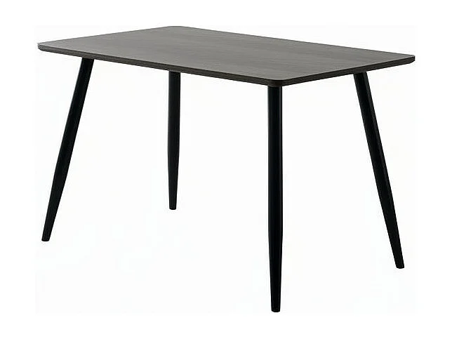 Table à Manger Industrielle Bois Effet Chêne Marron & Métal Noir – 120×70 cm – AMMO