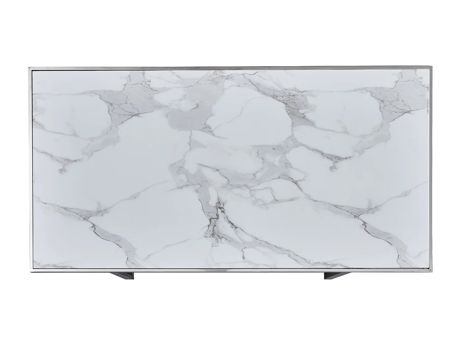 Table repas LEVANTO gold plateau en verre trempé