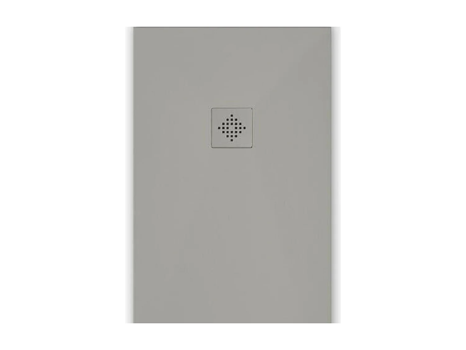 Receveur de douche 90 x 160 cm extra plat PURE en résine surface ardoisée gris Grille grise