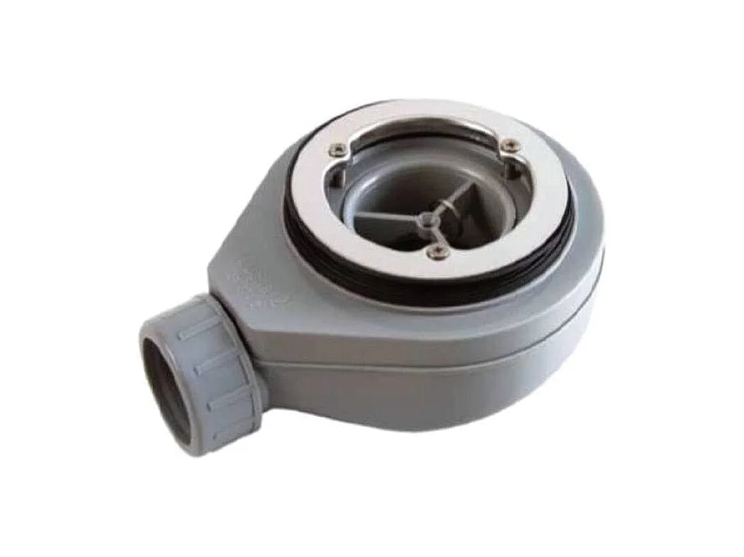 Receveur de douche 80 x 160 cm extra plat PURE en résine surface ardoisée gris Grille grise