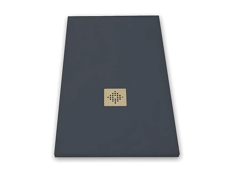 Piatto doccia ultrasottile 70 x 90 cm PURE in resina finitura ardesia antracite