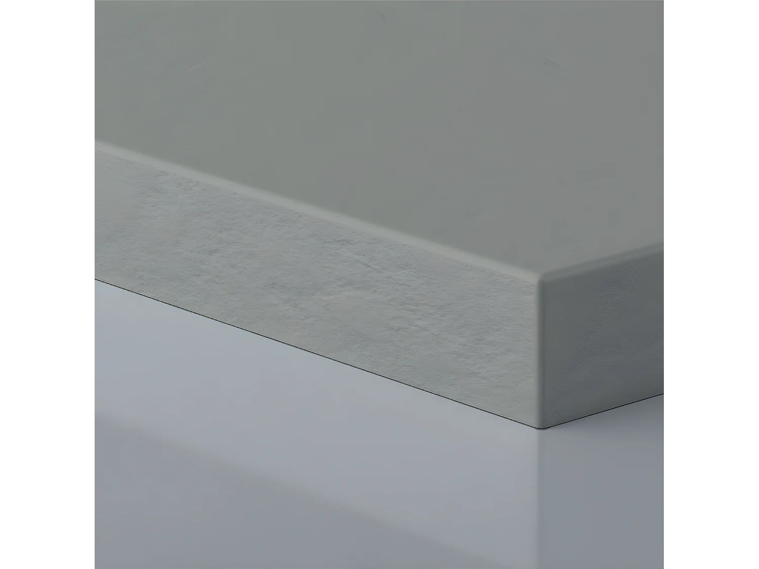 Piatto doccia ultrasottile 80 x 170 cm PURE in resina finitura ardesia grigio