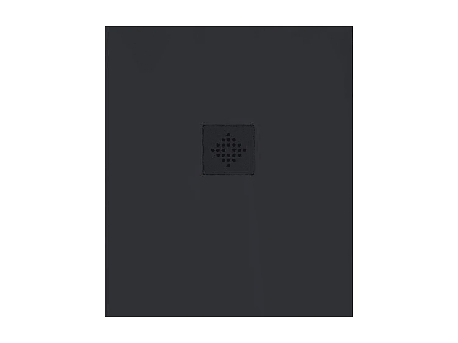 Receveur de douche 70 x 120 cm extra plat PURE en résine surface ardoisée anthracite Grille anthracite