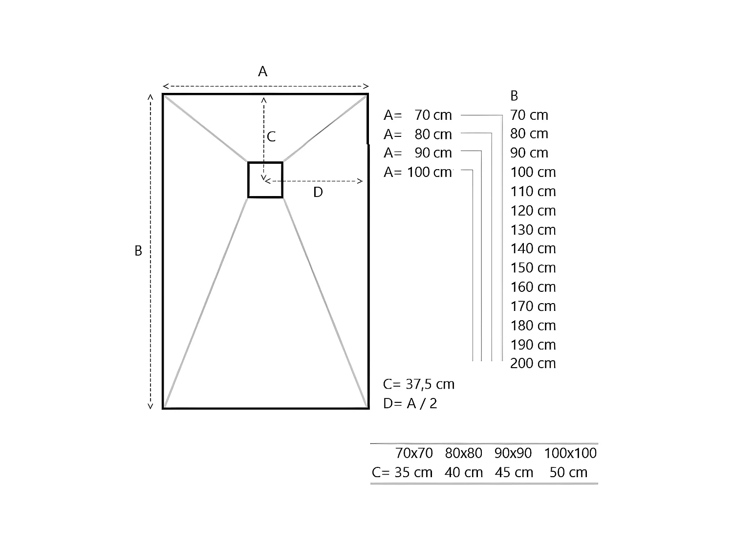 Receveur de douche 100 x 100 cm extra plat PURE en résine surface ardoisée gris Grille grise
