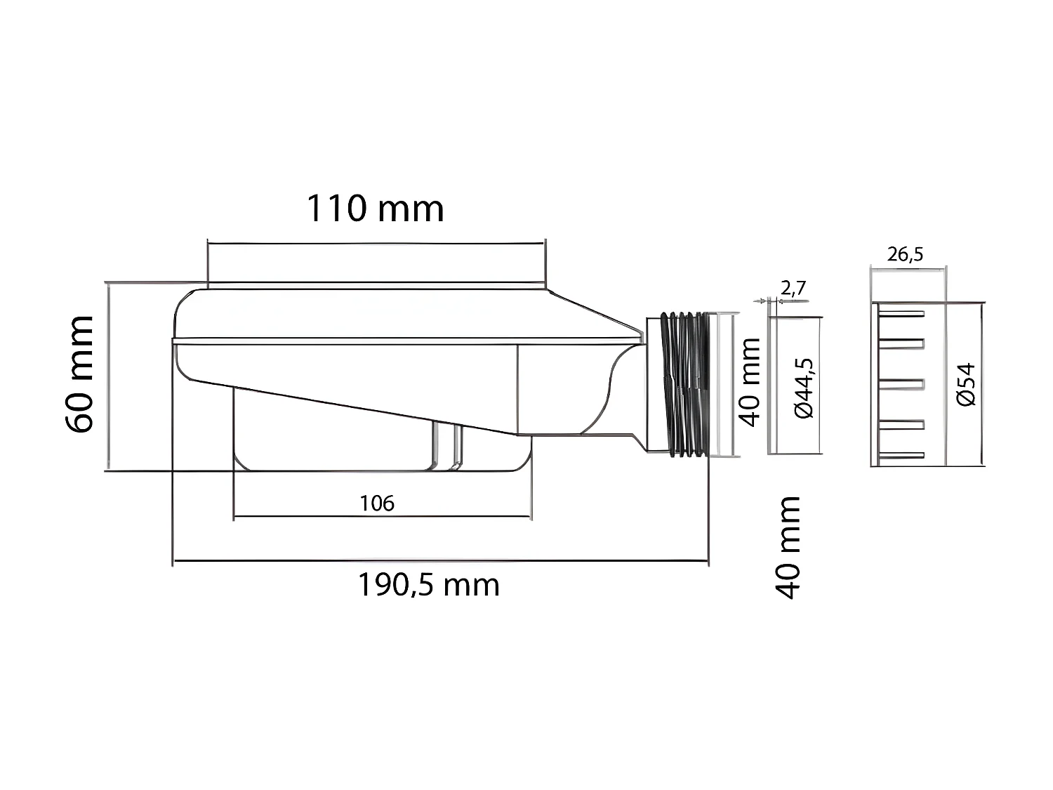 Mineralguss-Duschwanne extra flach PURE Schieferoptik grau 100x170 cm Edelstahl in gleicher Farbe