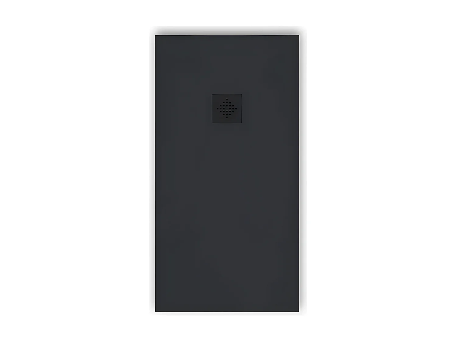 Piatto doccia ultrasottile 90 x 190 cm PURE in resina finitura ardesia antracite