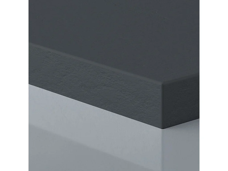 Piatto doccia ultrasottile 70 x 70 cm PURE in resina finitura ardesia antracite