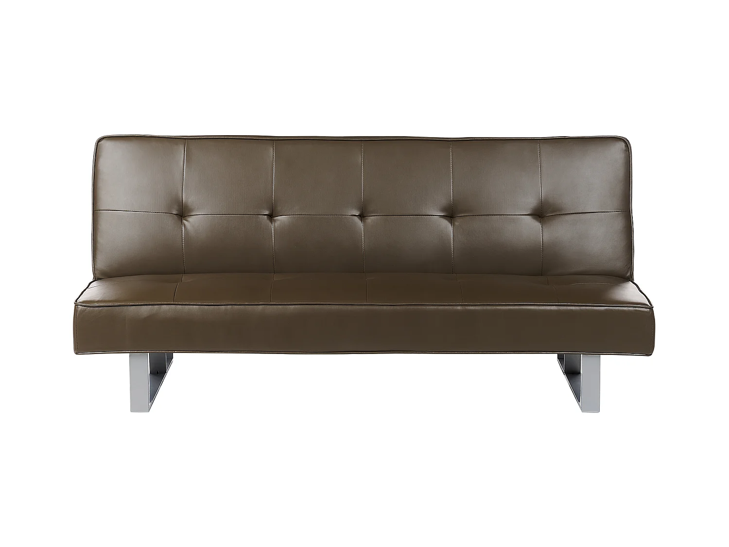 Canapé-lit DERBY Cuir PU Marron 3 places