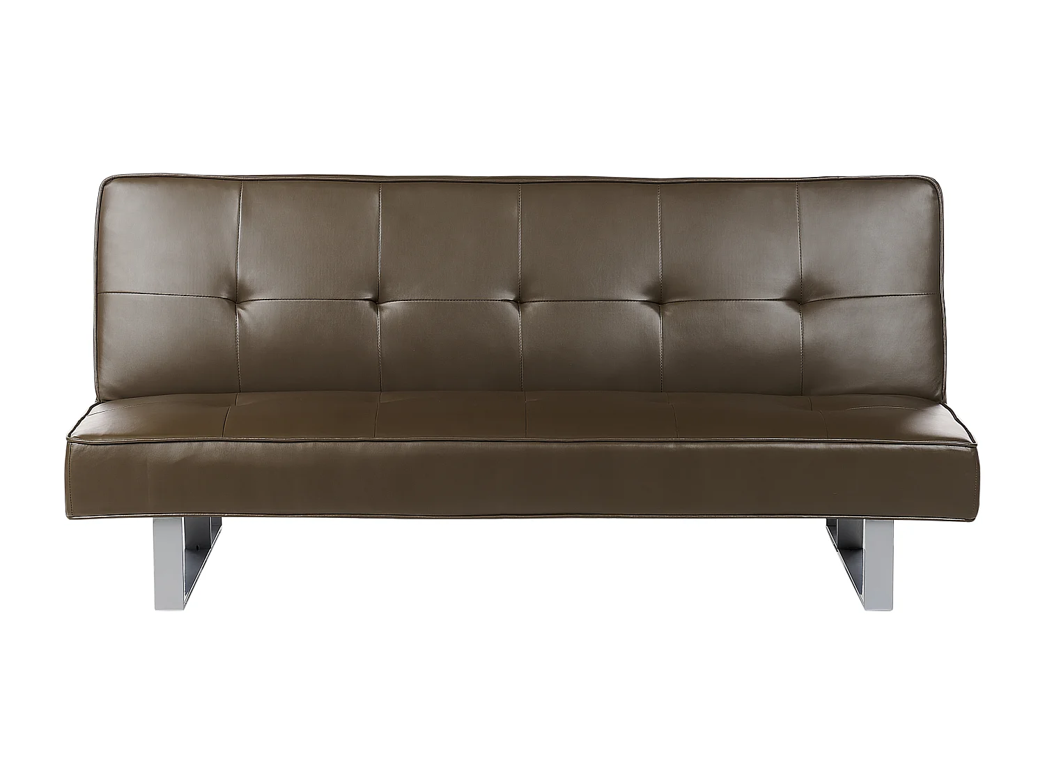 Canapé-lit DERBY Cuir PU Marron 3 places