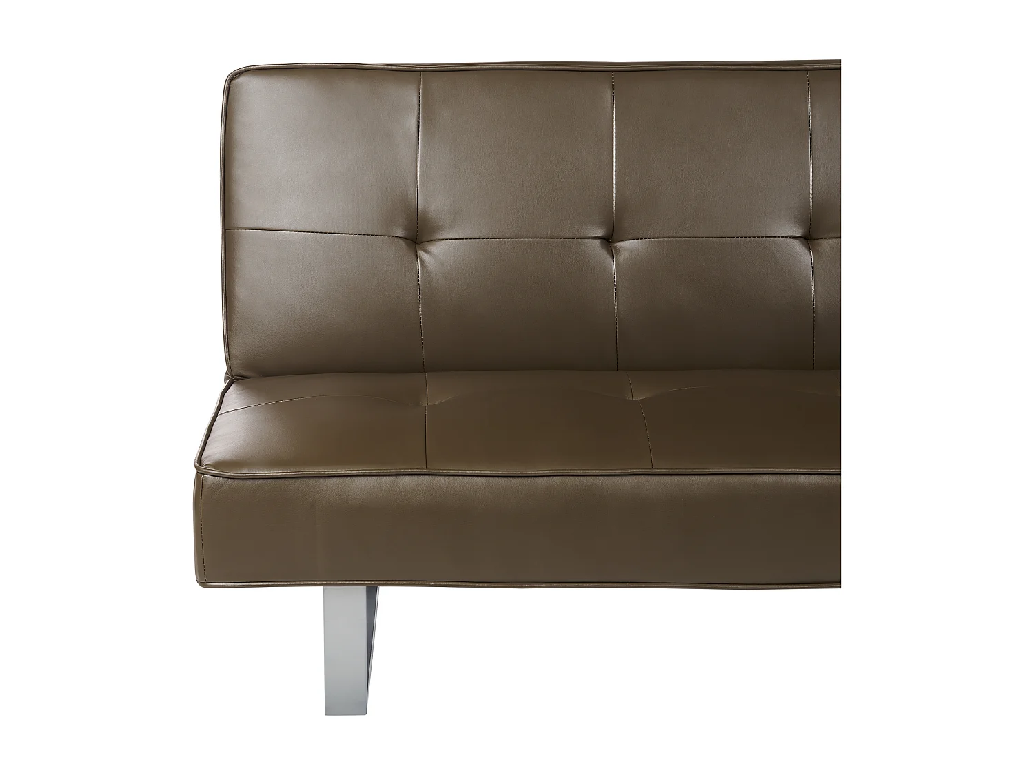 Canapé-lit DERBY Cuir PU Marron 3 places