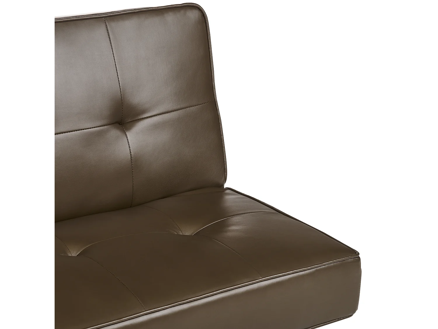 Canapé-lit DERBY Cuir PU Marron 3 places