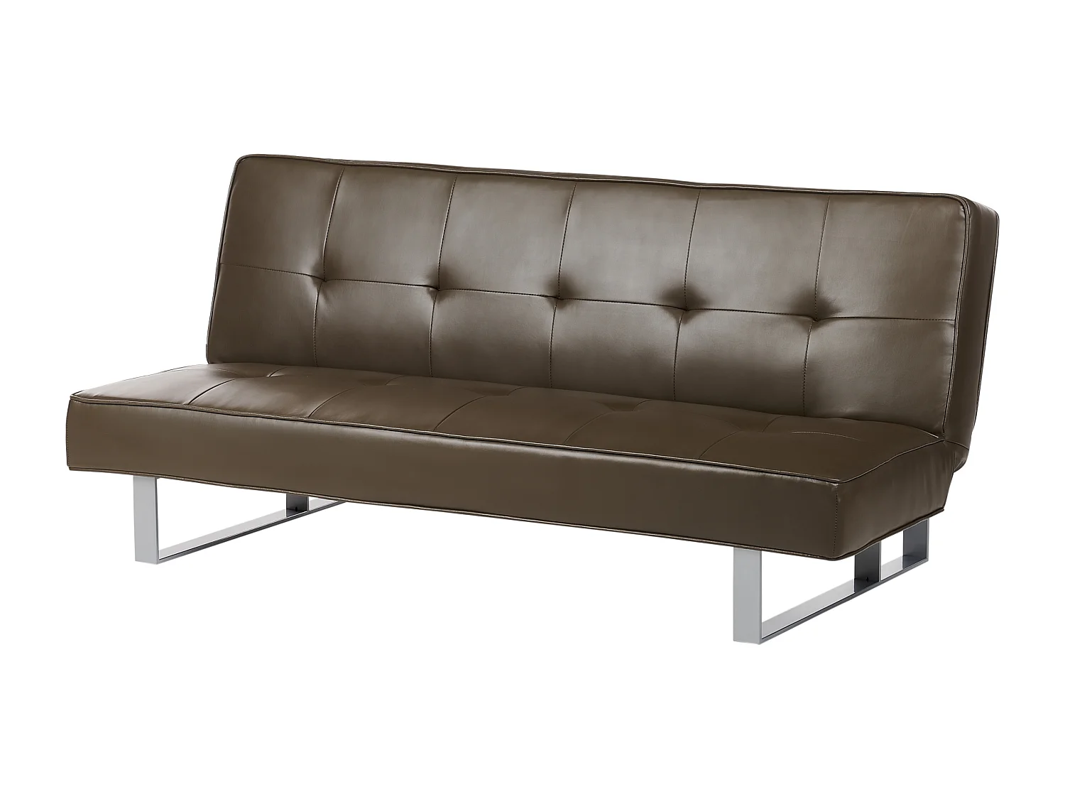 Canapé-lit DERBY Cuir PU Marron 3 places