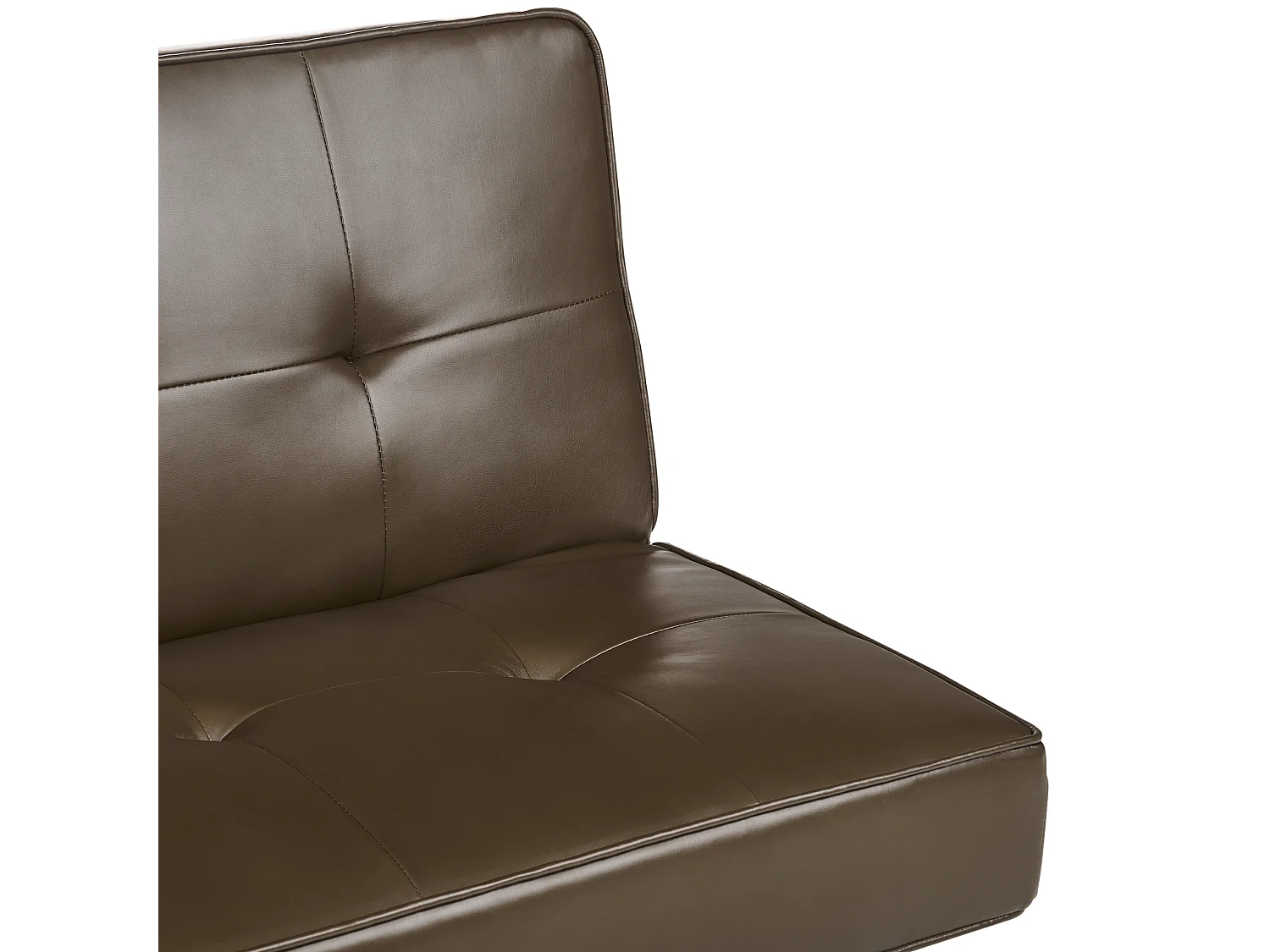 Canapé-lit DERBY Cuir PU Marron 3 places