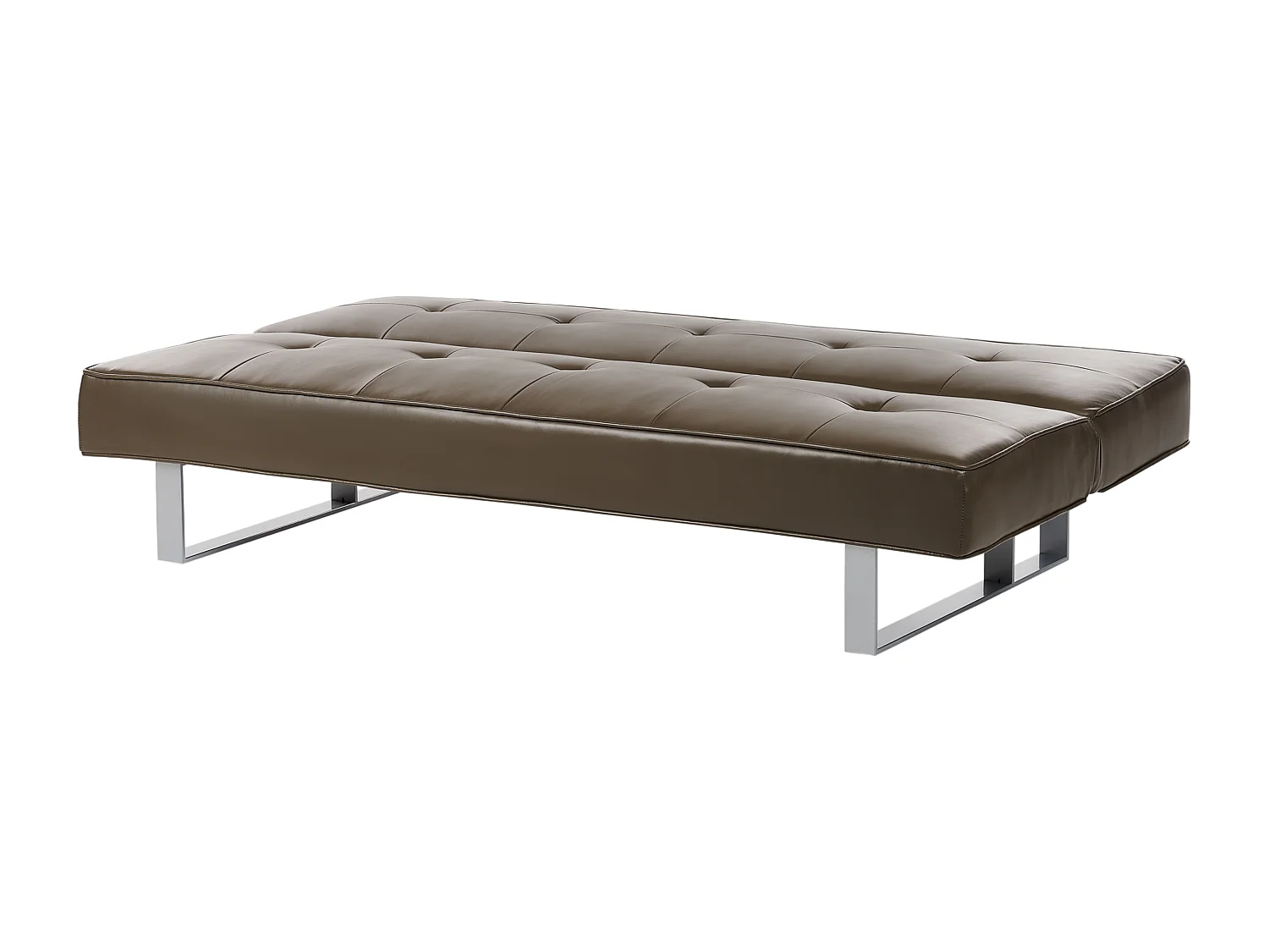 Canapé-lit DERBY Cuir PU Marron 3 places