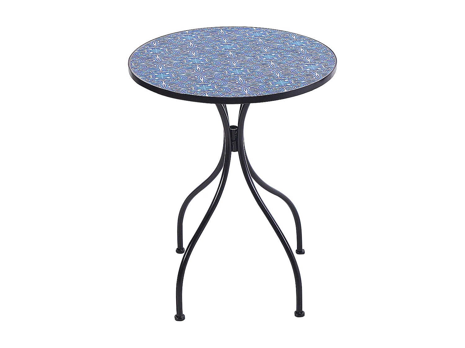 Table bistrot CIGLIANO 60 cm 60 cm Métal Noir