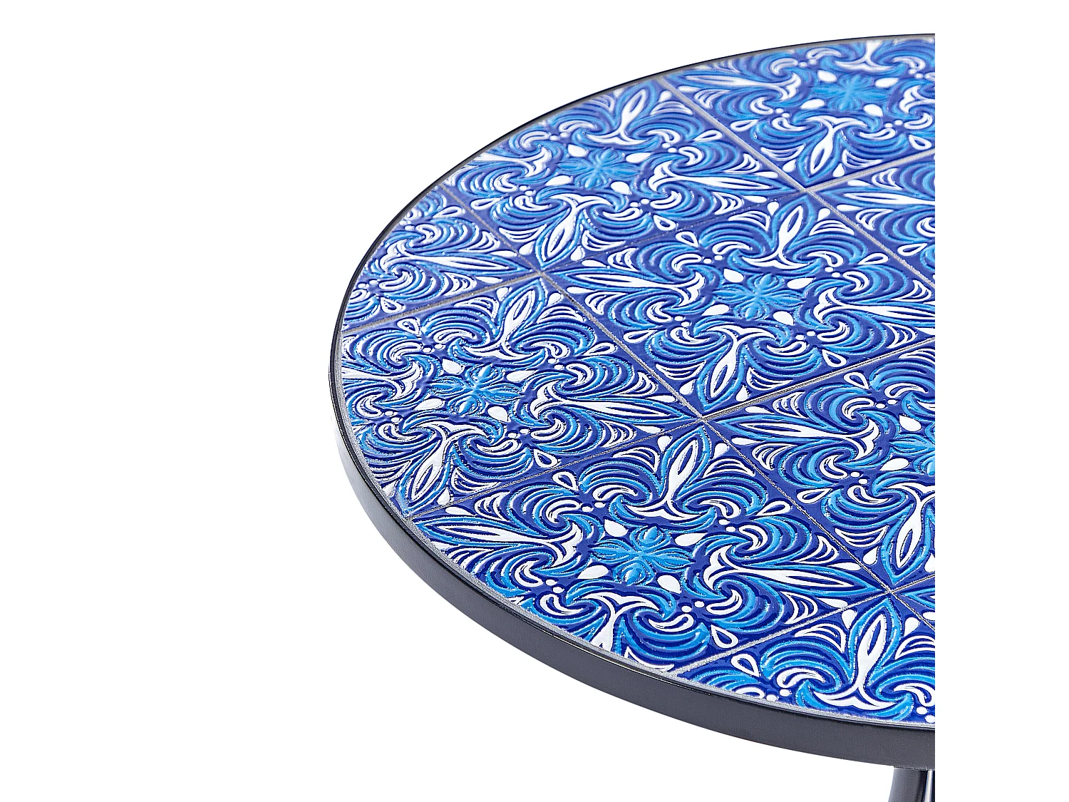 Table bistrot CIGLIANO 60 cm 60 cm Métal Noir