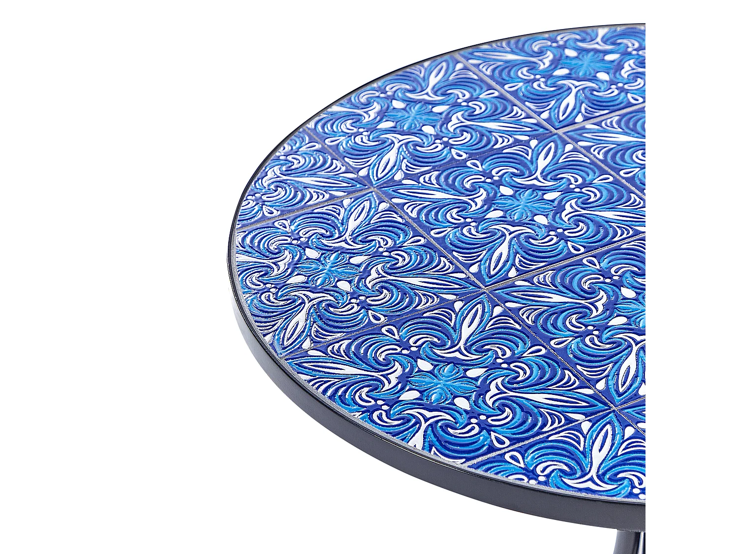 Table bistrot CIGLIANO 60 cm 60 cm Métal Noir