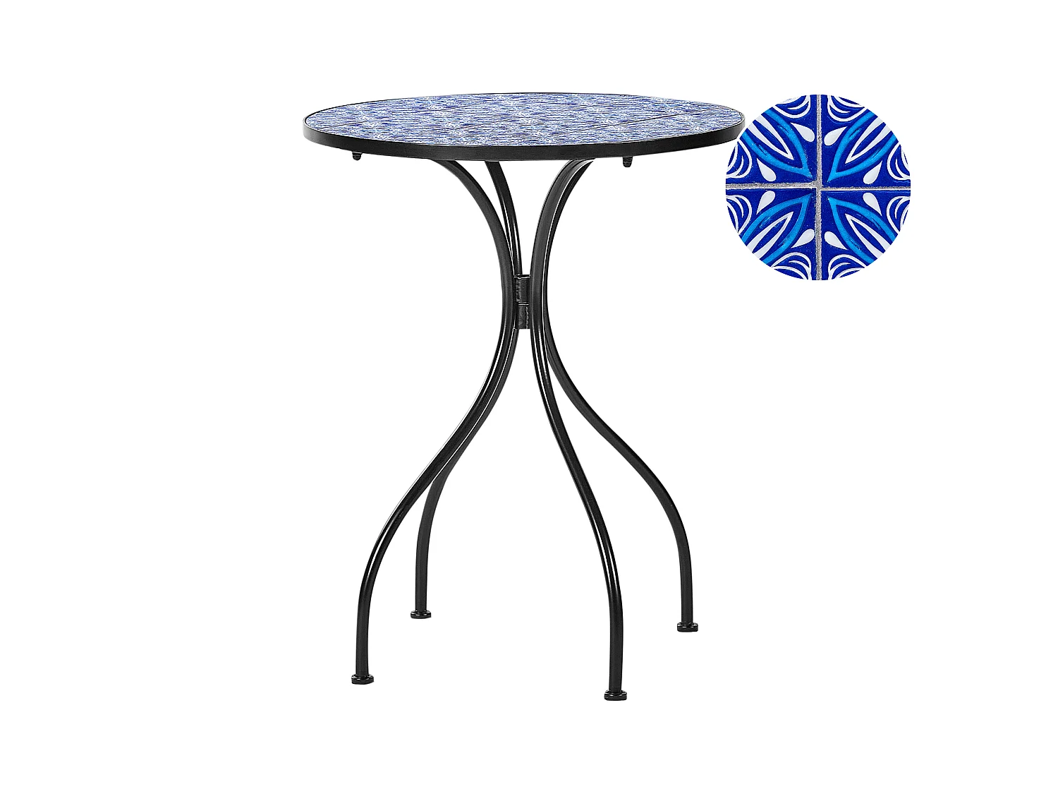 Bistro Table CIGLIANO 60 cm 60 cm Metal Black