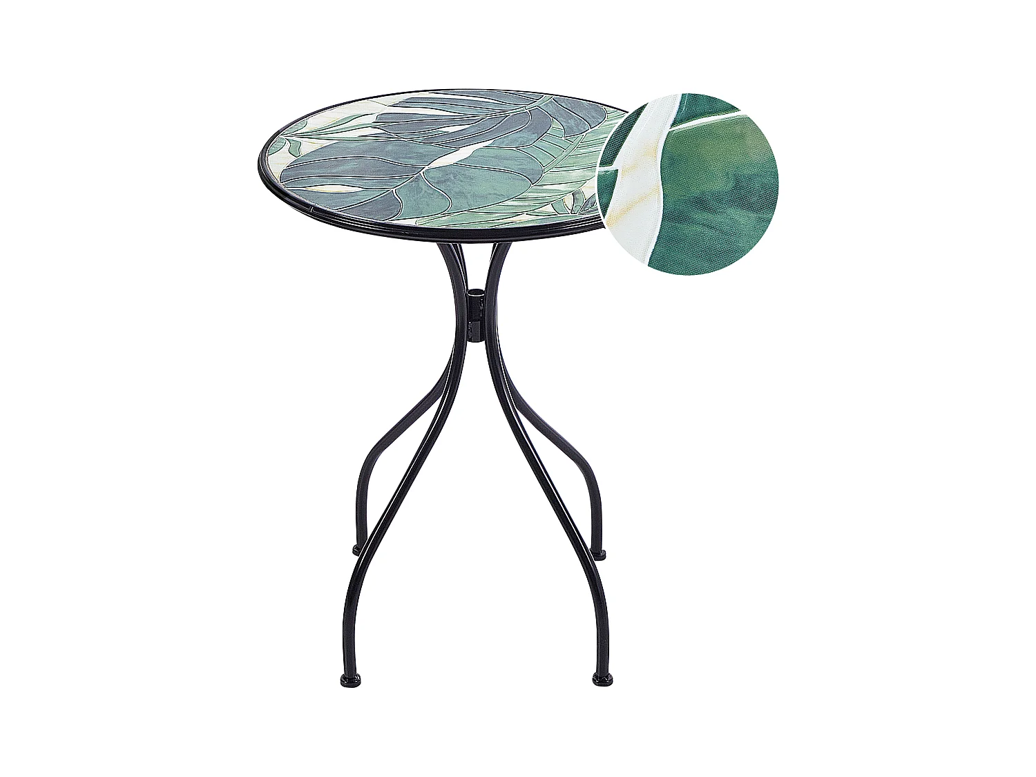 Table bistrot COZZANA 60 cm 60 cm Métal Noir