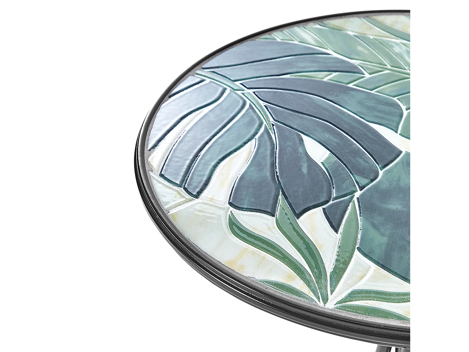 Table bistrot COZZANA 60 cm 60 cm Métal Noir