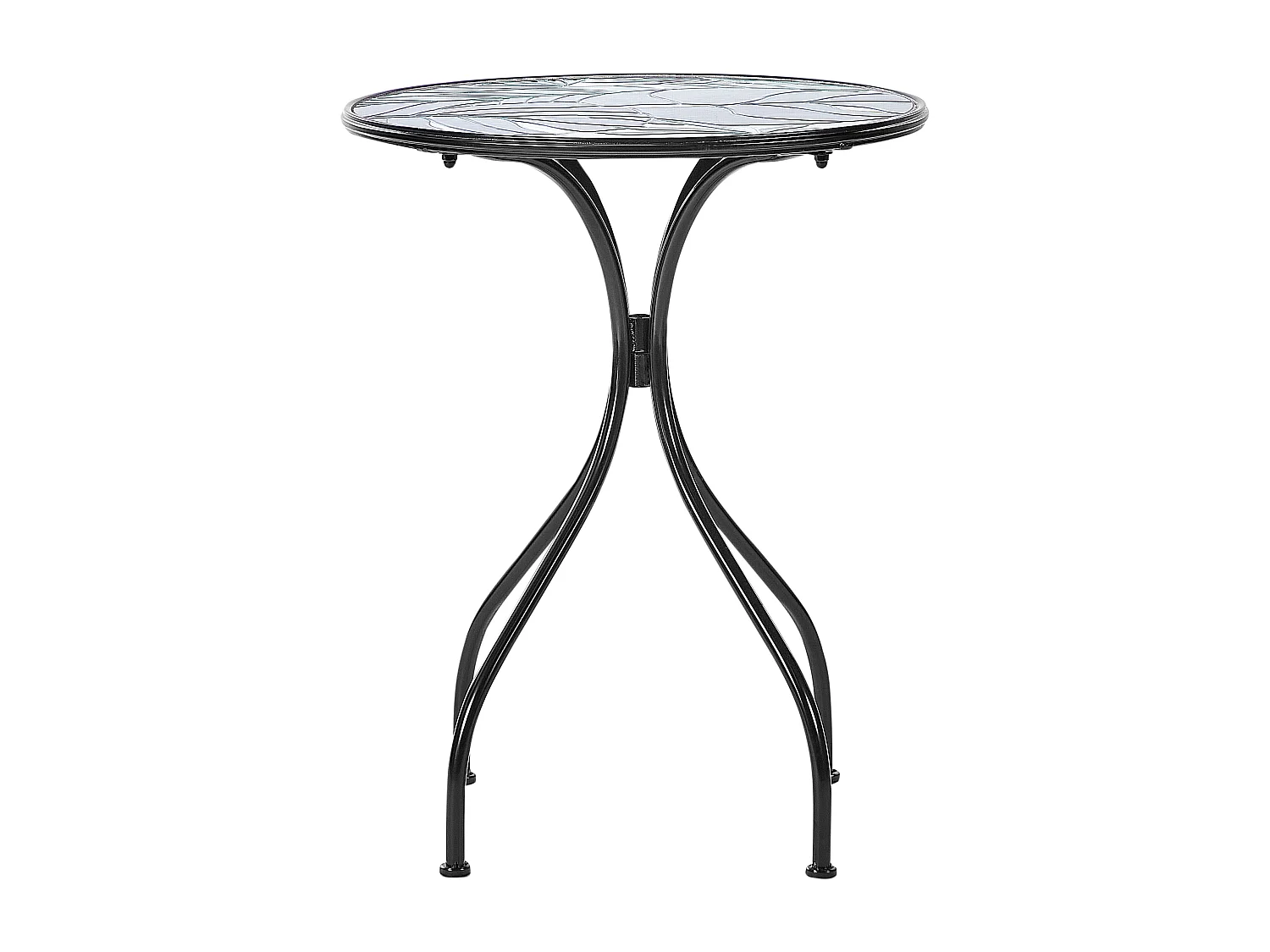 Stolik bistro COZZANA 60 cm 60 cm Metal Czarny