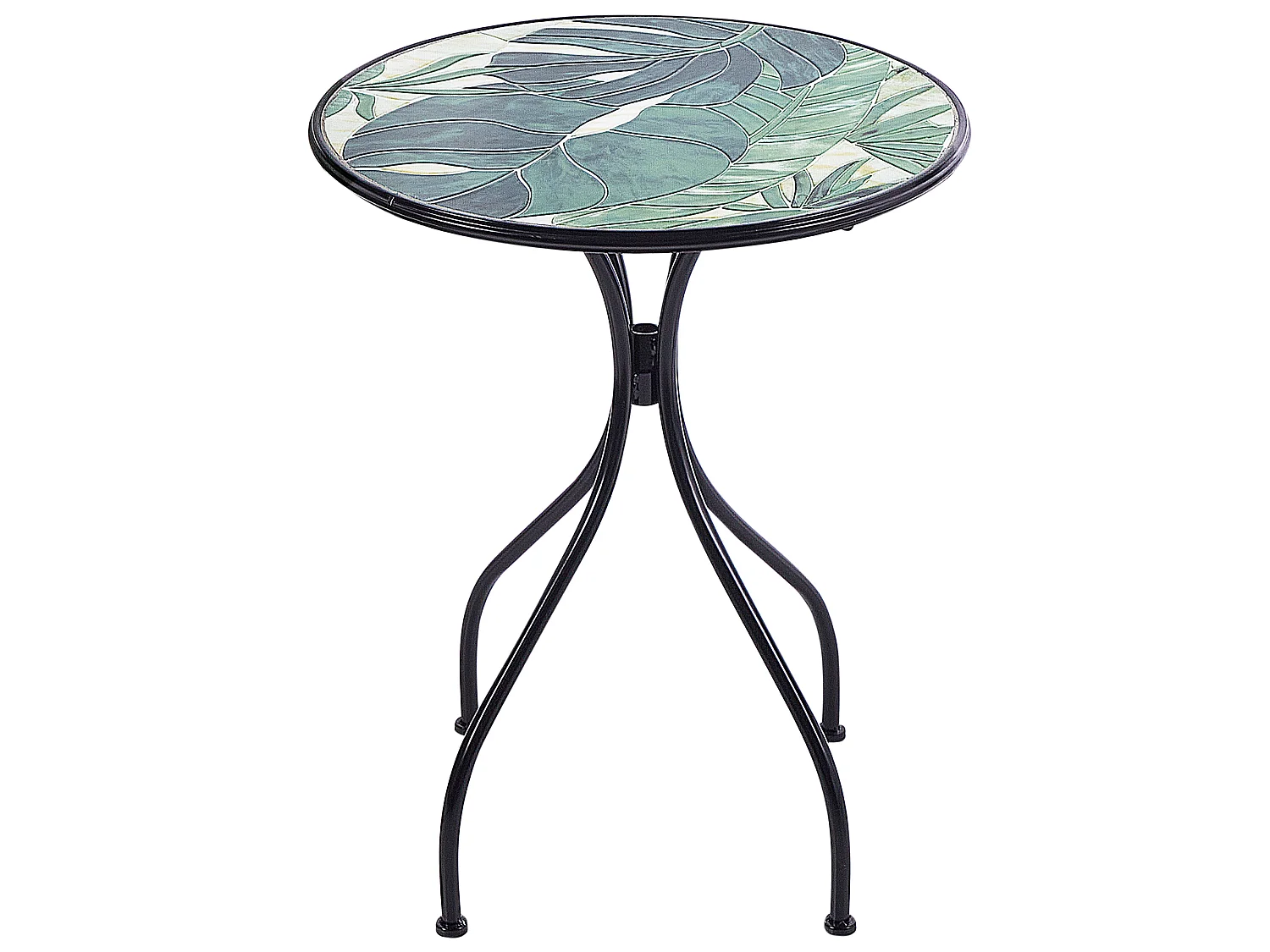 Table bistrot COZZANA 60 cm 60 cm Métal Noir