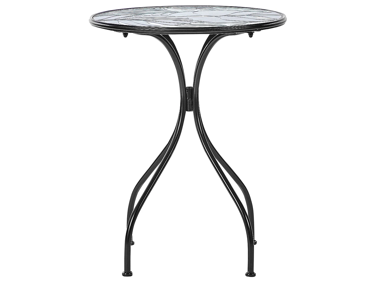Table bistrot COZZANA 60 cm 60 cm Métal Noir