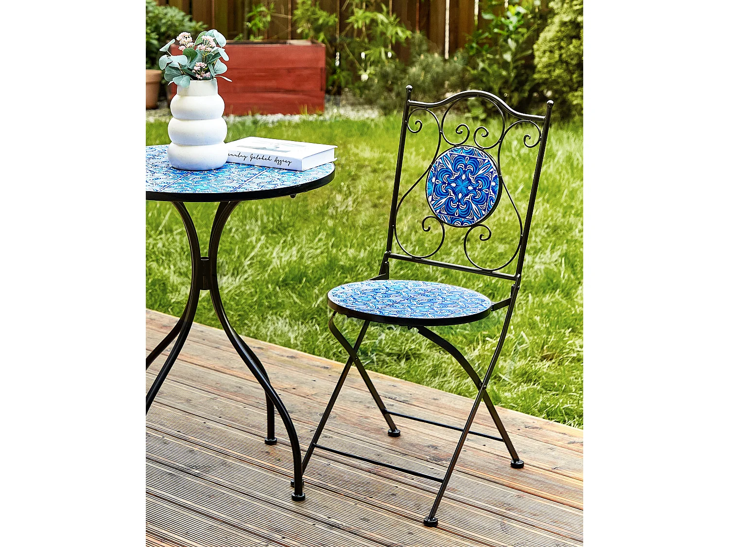 Lot de 2 chaises de jardin CIGLIANO Métal Noir