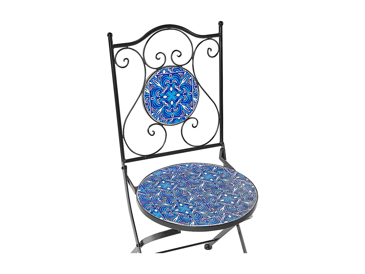 Lot de 2 chaises de jardin CIGLIANO Métal Noir