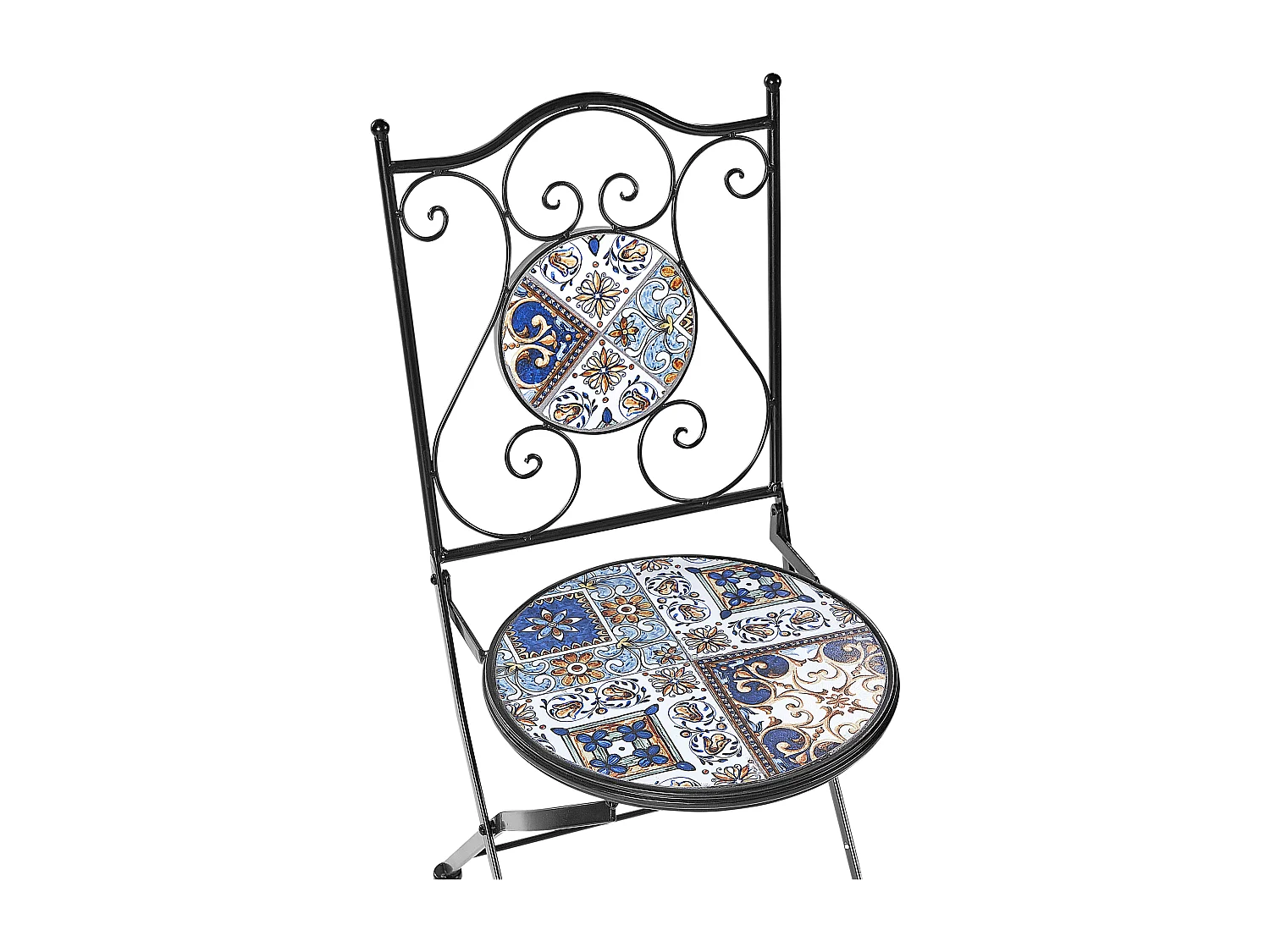 Lot de 2 chaises de jardin CIVITA Métal Noir