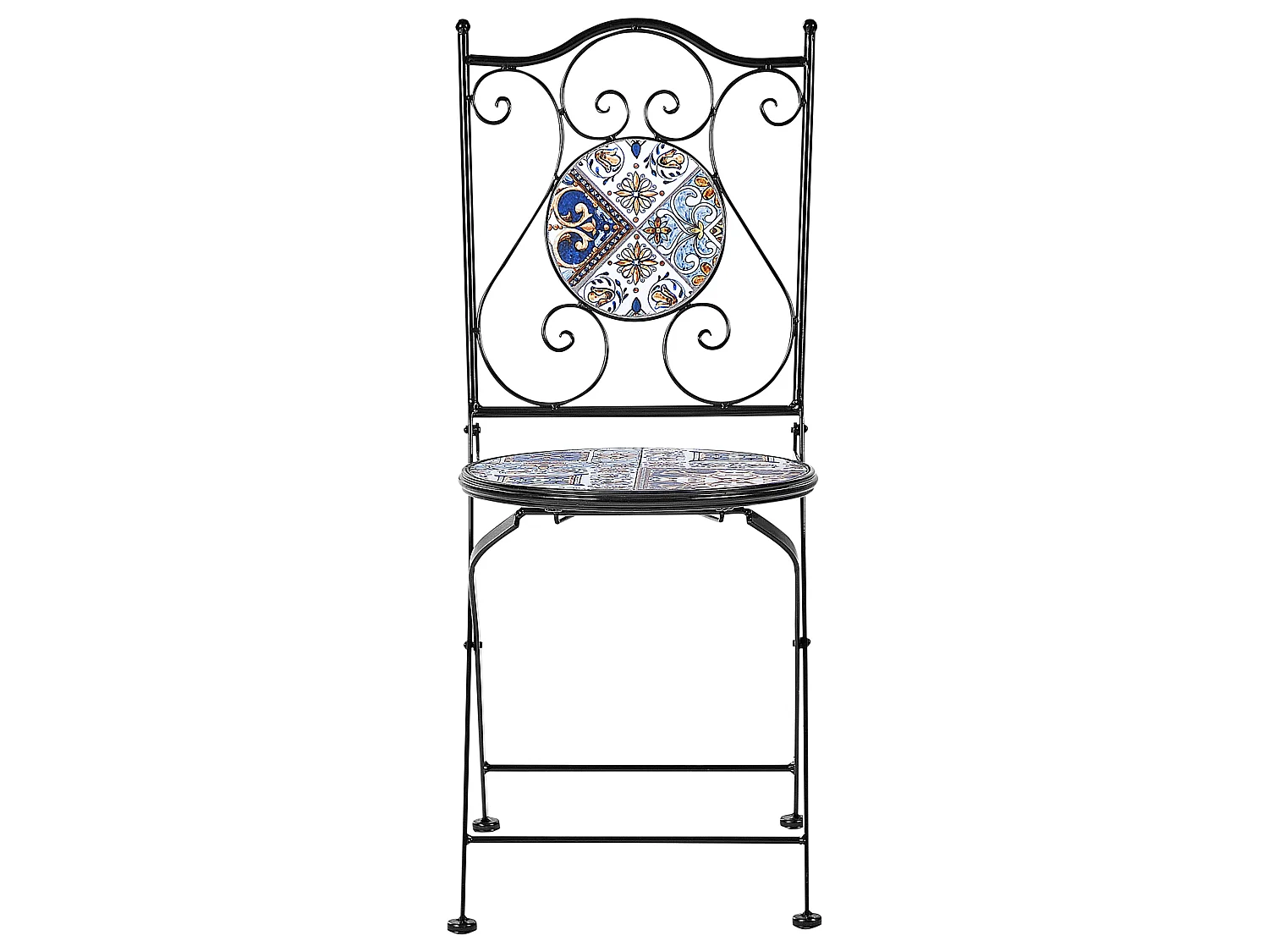 Lot de 2 chaises de jardin CIVITA Métal Noir