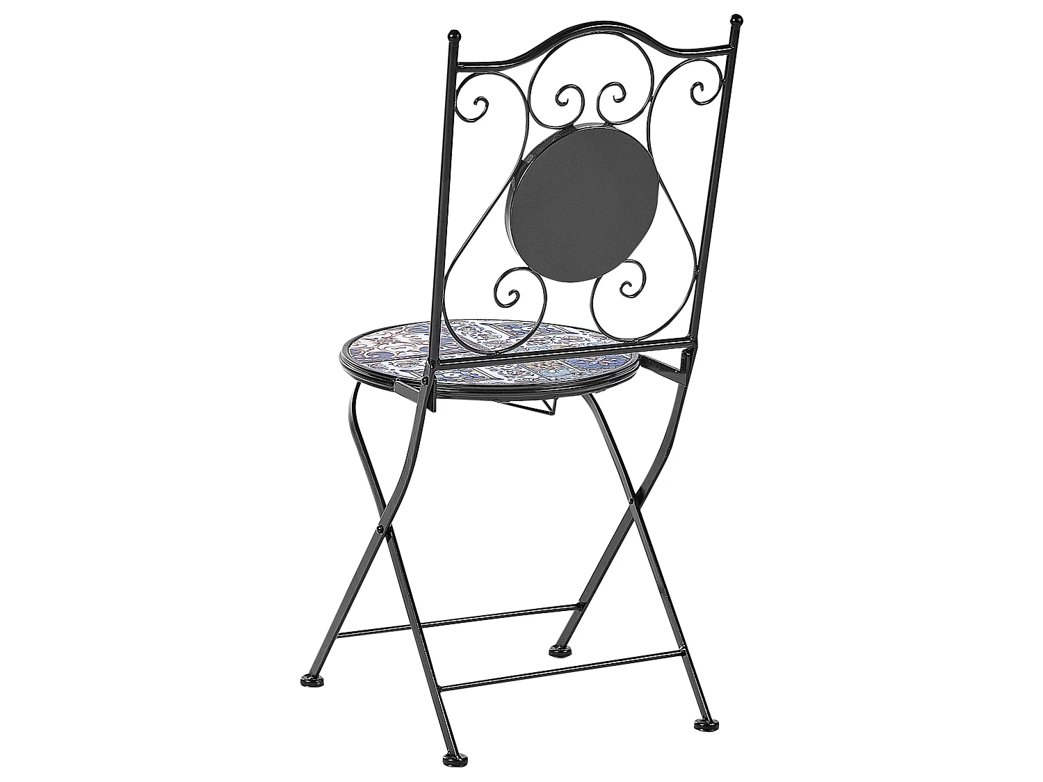 Lot de 2 chaises de jardin CIVITA Métal Noir