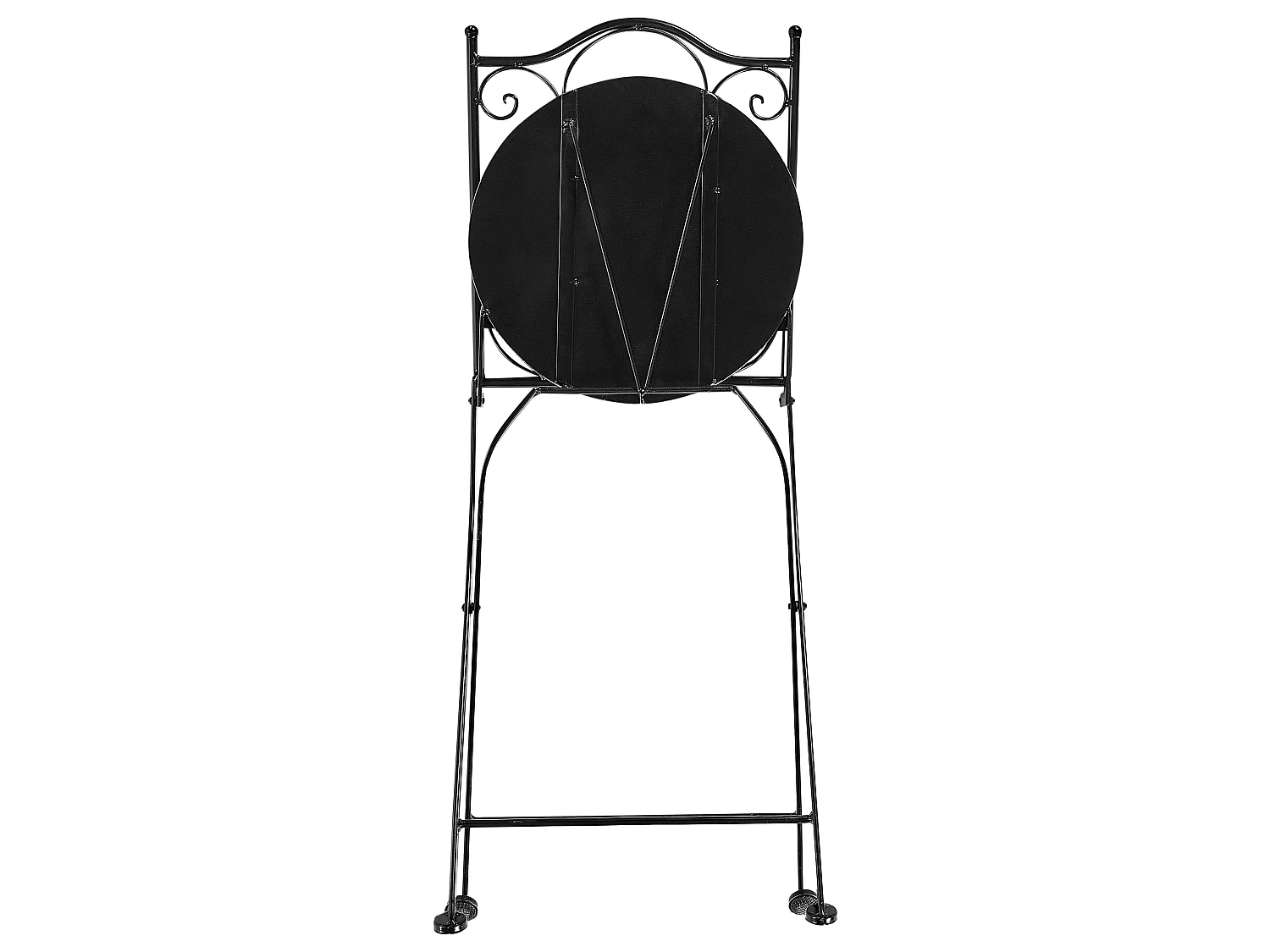 Lot de 2 chaises de jardin CIVITA Métal Noir
