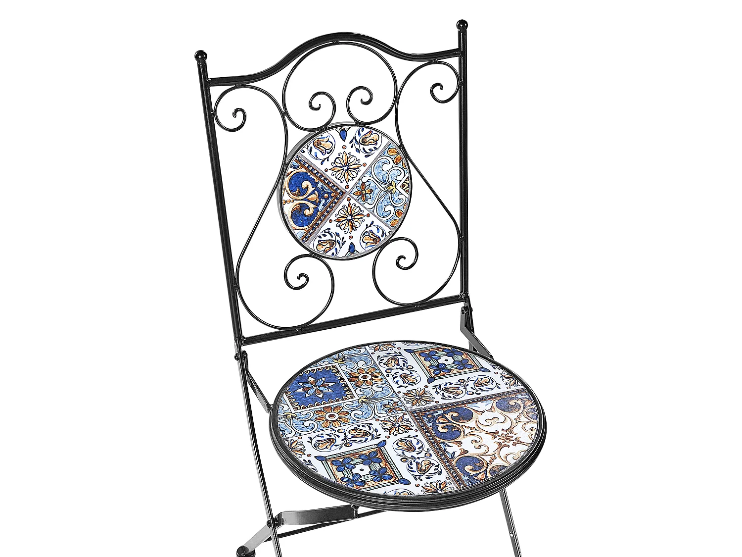 Lot de 2 chaises de jardin CIVITA Métal Noir