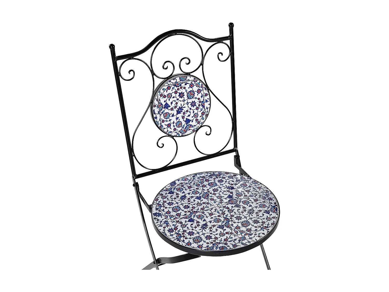 Lot de 2 chaises de jardin CAMPRENA Métal Noir