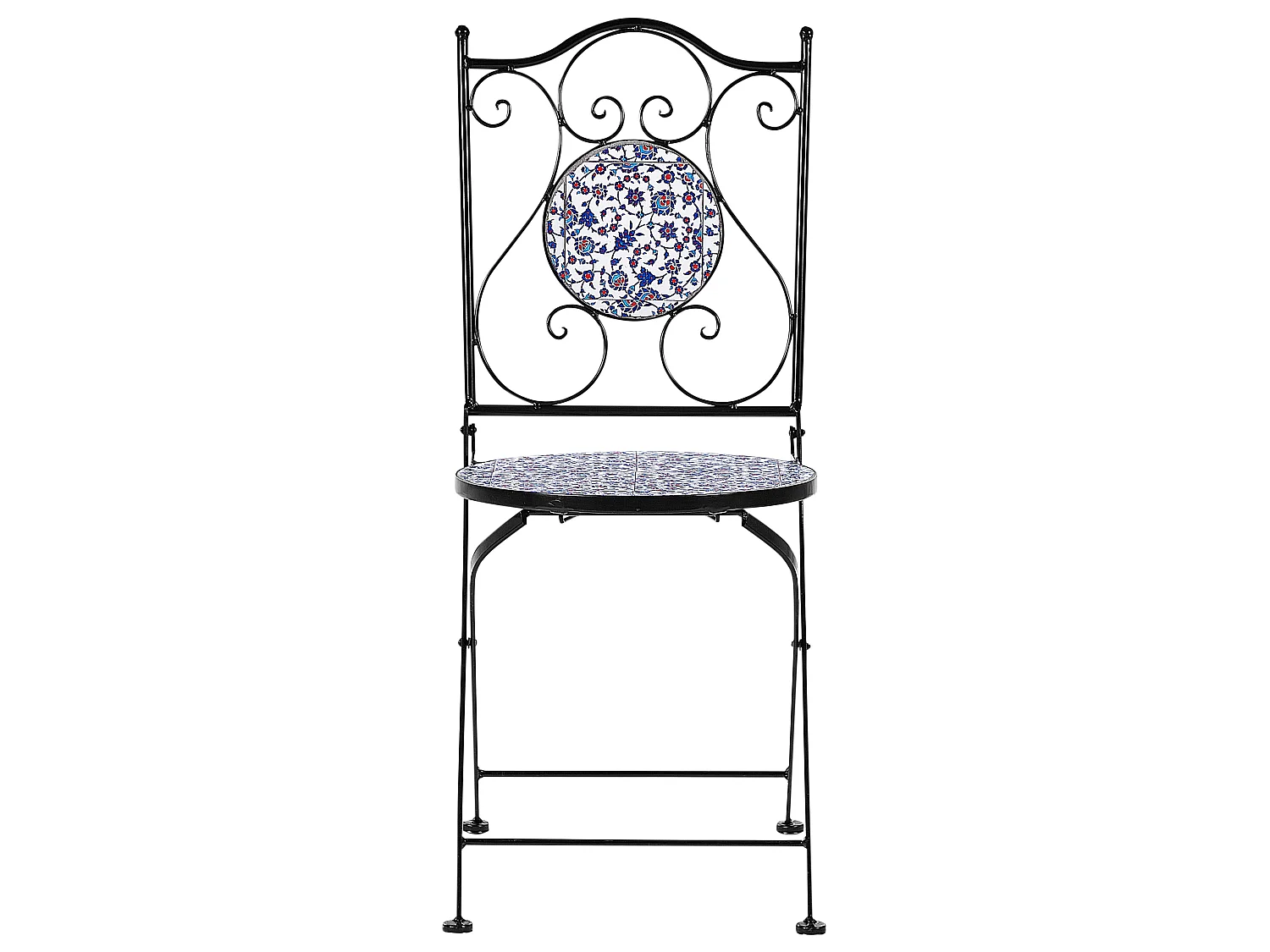 Lot de 2 chaises de jardin CAMPRENA Métal Noir
