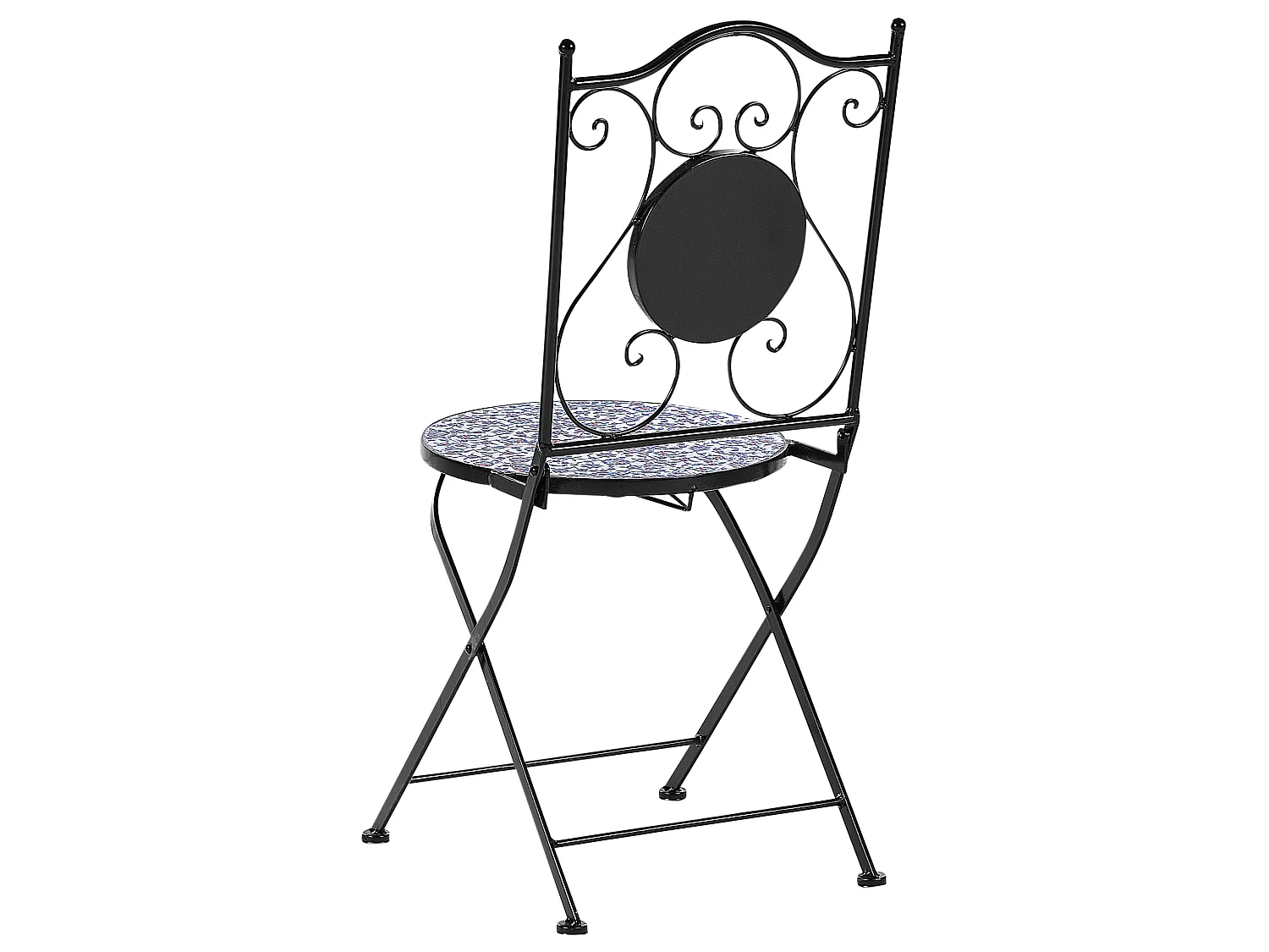 Lot de 2 chaises de jardin CAMPRENA Métal Noir