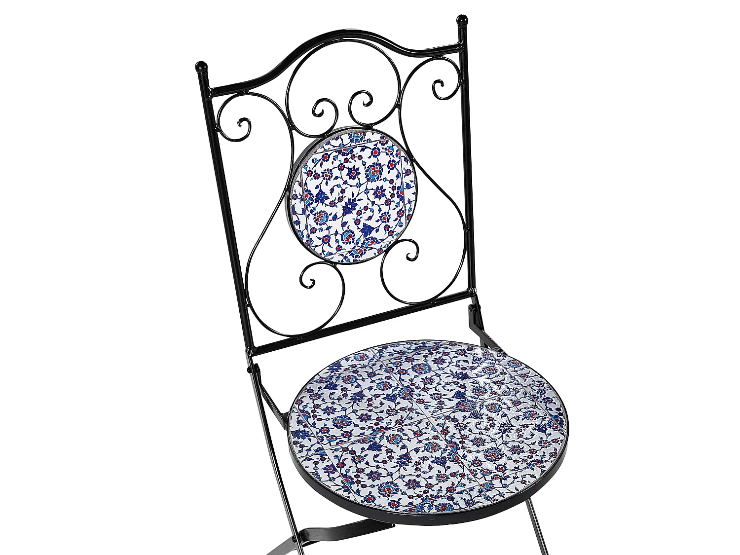 Lot de 2 chaises de jardin CAMPRENA Métal Noir