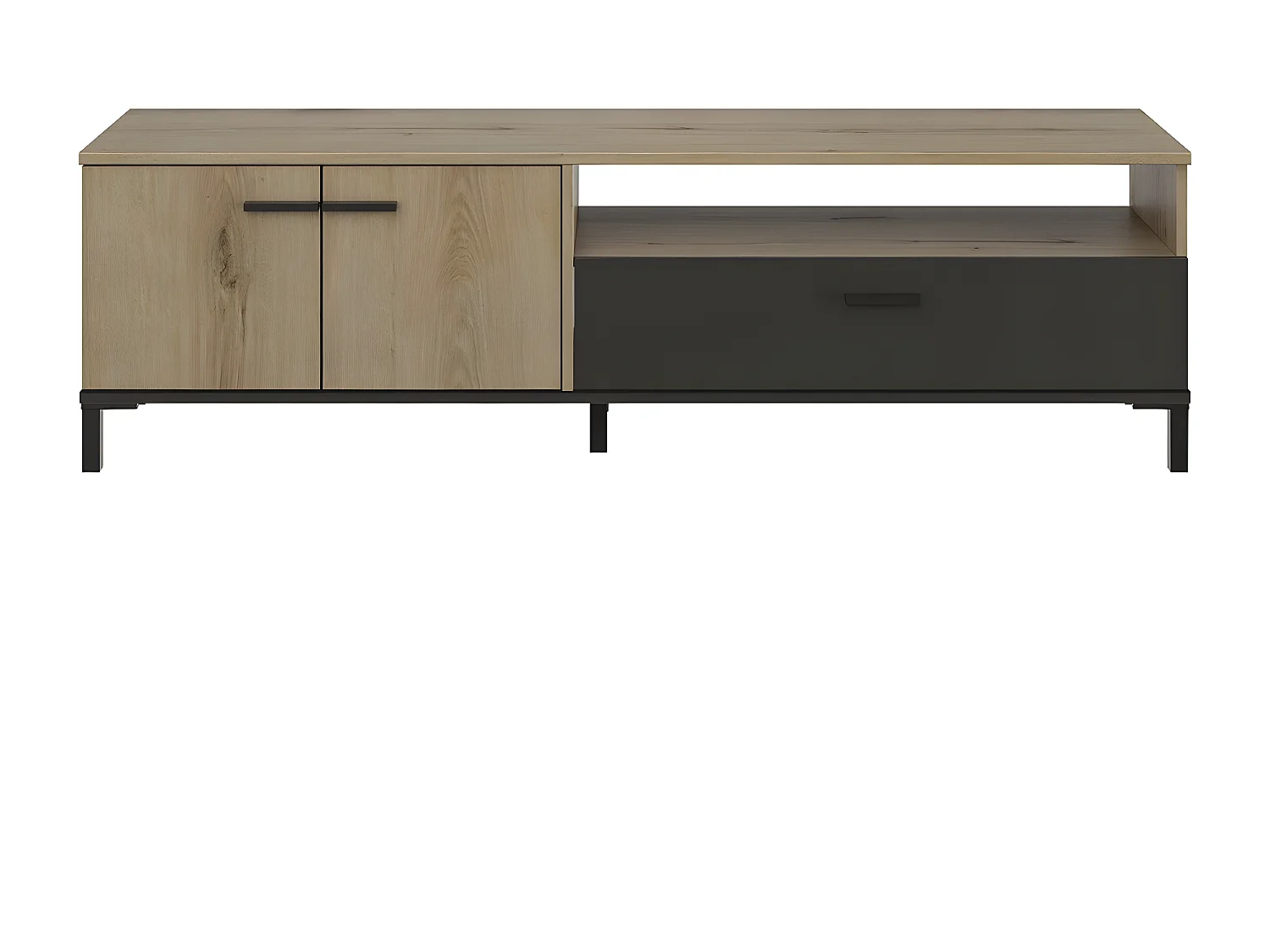 TV-Möbel 2 Türen 1 Schublade L160 cm - TRUST