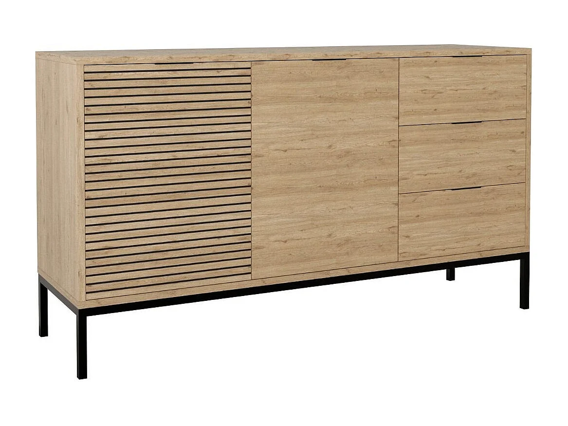 Buffet 2 portes 3 tiroirs  Ariel - L140 cm