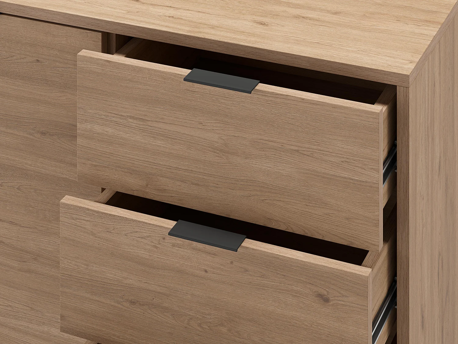 Buffet 2 portes 3 tiroirs  Ariel - L140 cm