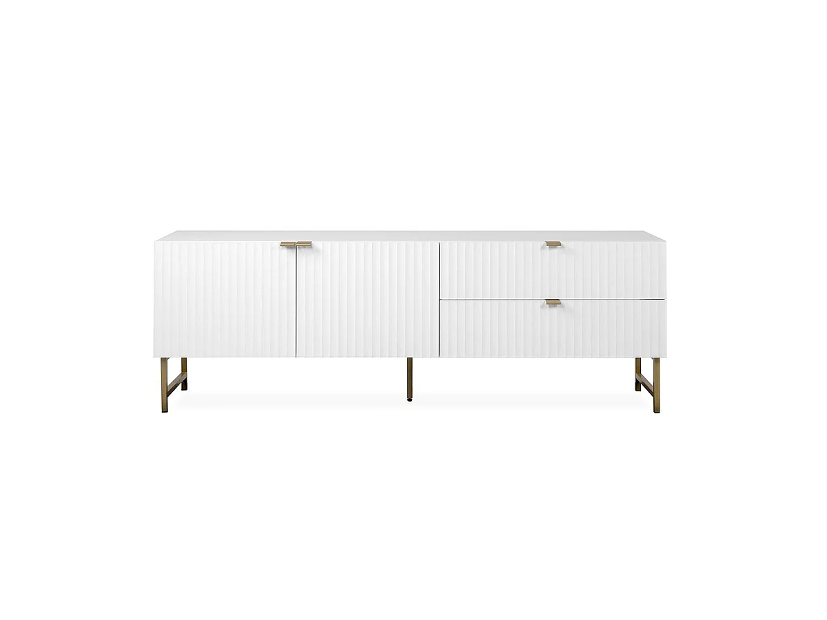 Stojak pod telewizor 2 drzwiczki 2 szuflady L179 cm - GLASGOW